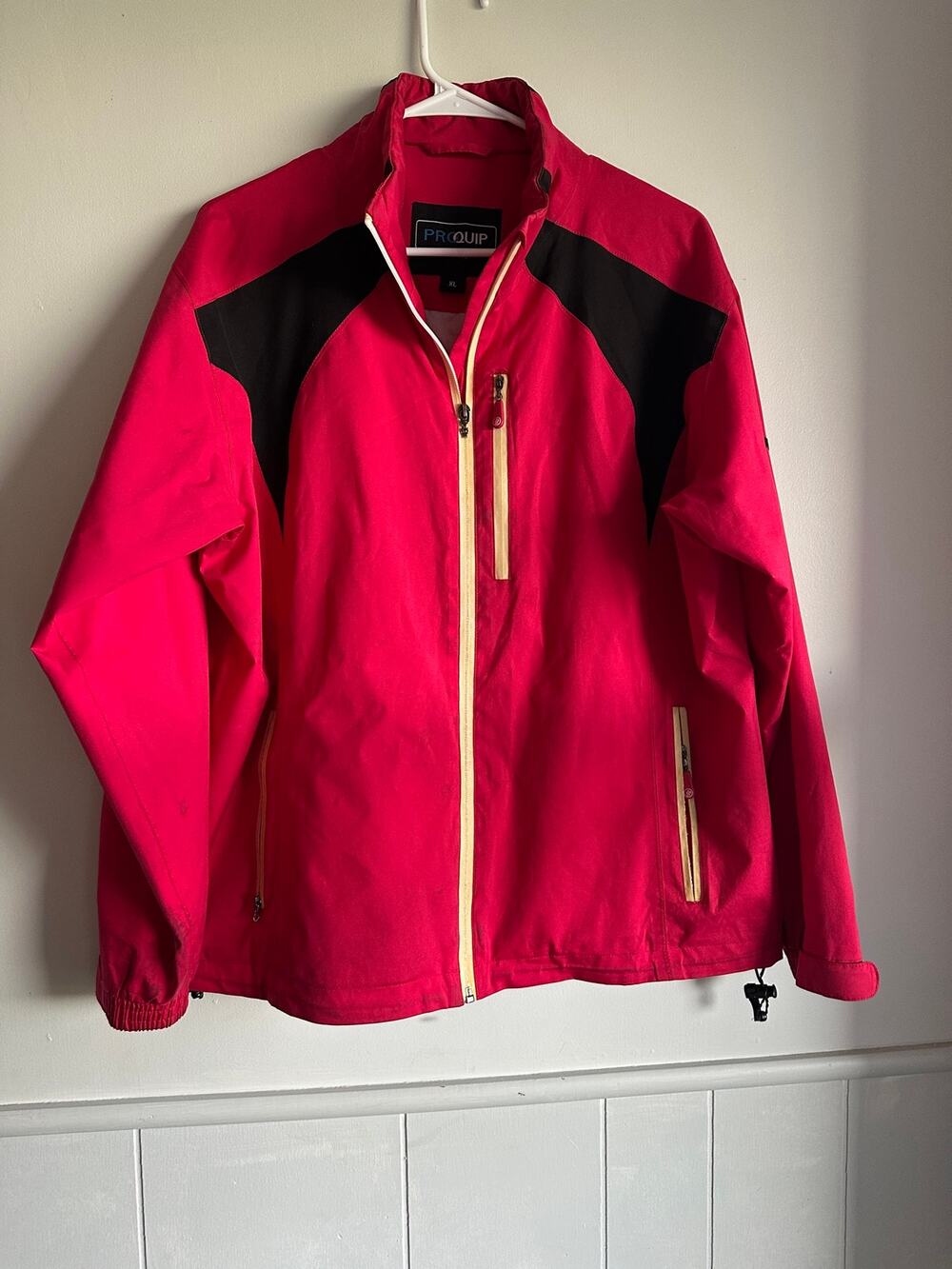ProQuip Golf Rain Jacket Men XL Magenta Pink Waterproof Full Zip Windbreaker